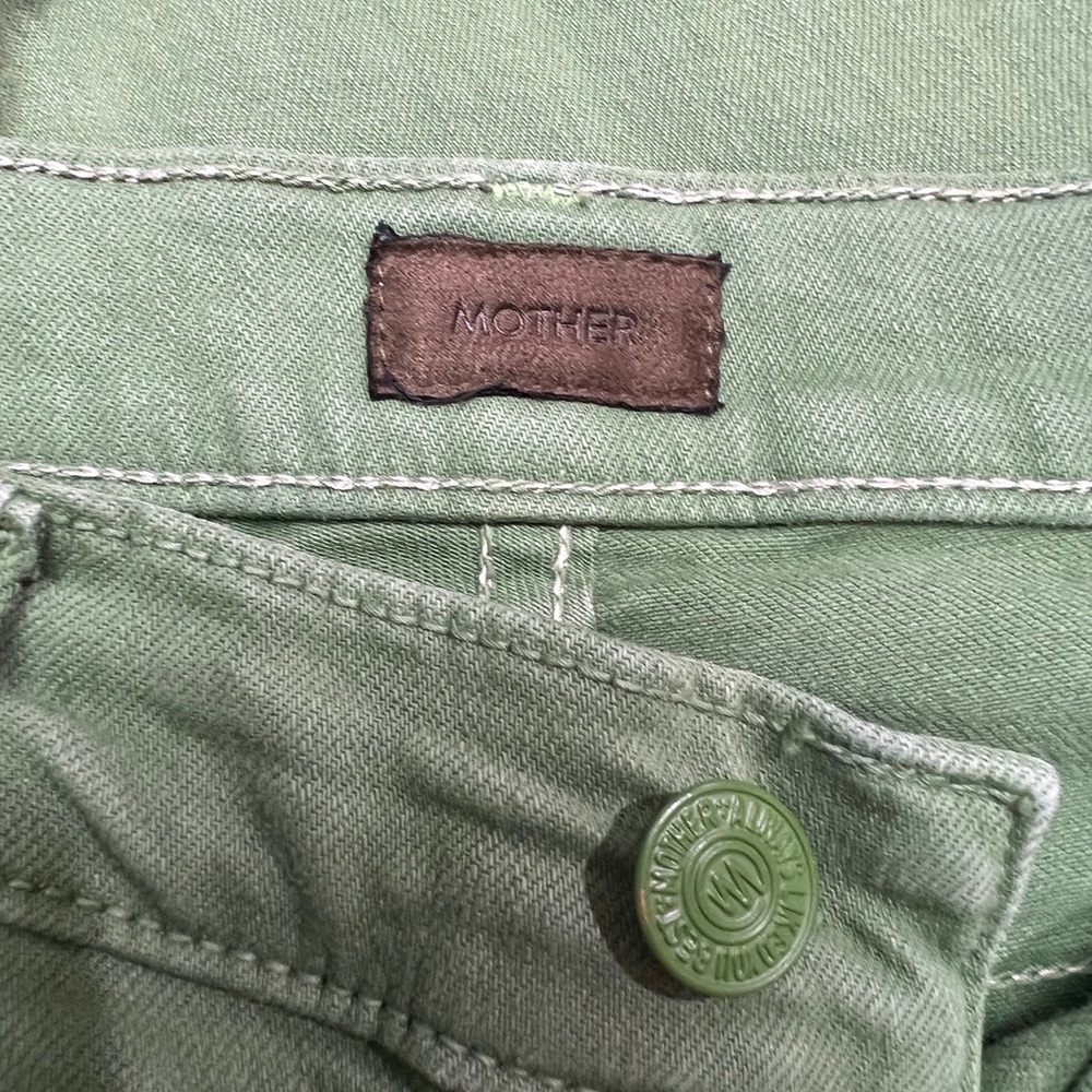 Mother The Mid Rise Dazzler Ankle Fray Play Date in Juniper Size 29 - Picture 9 of 13